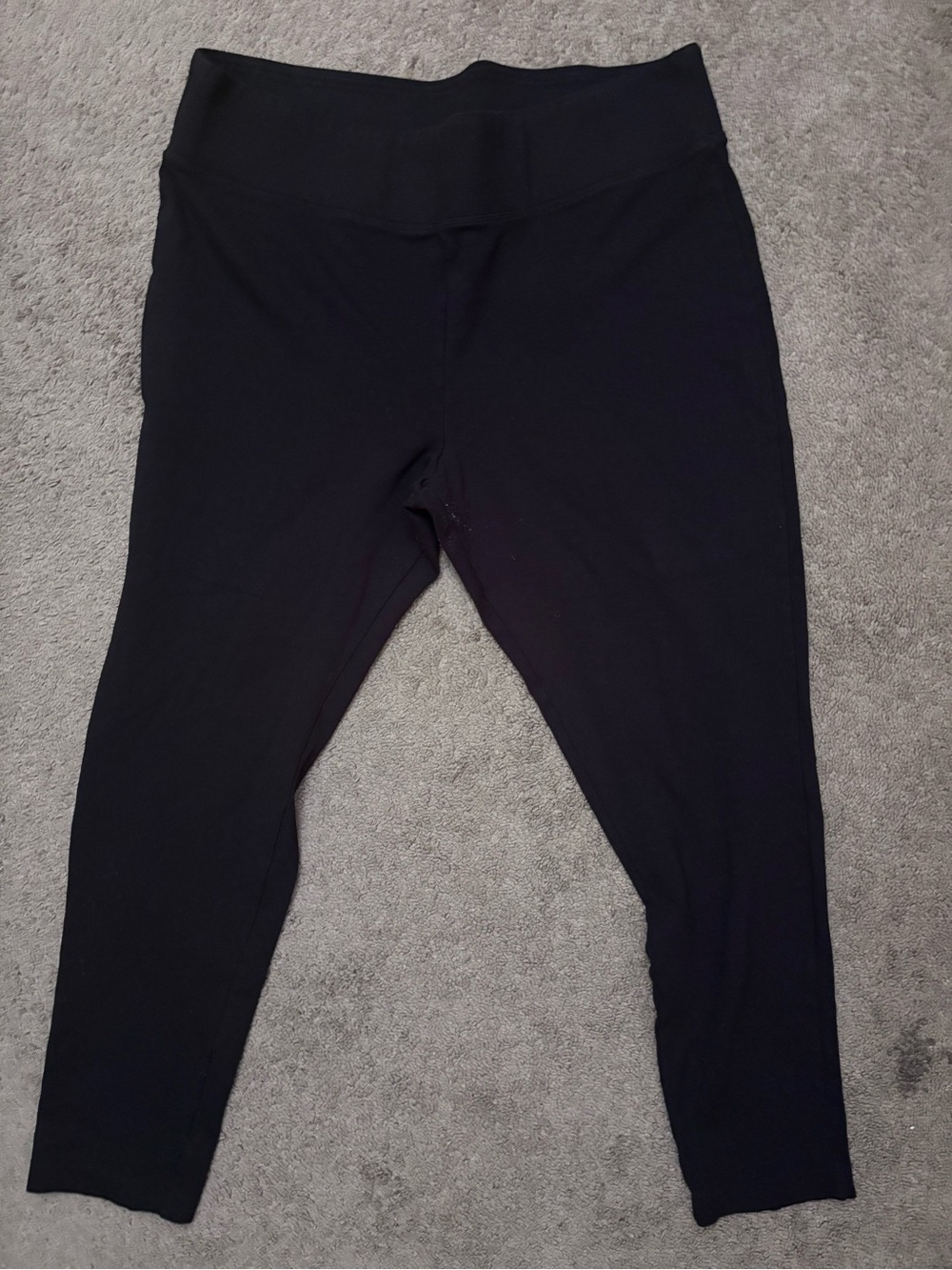 Chaus Black High-Waist Leggings with Wide Waistband
